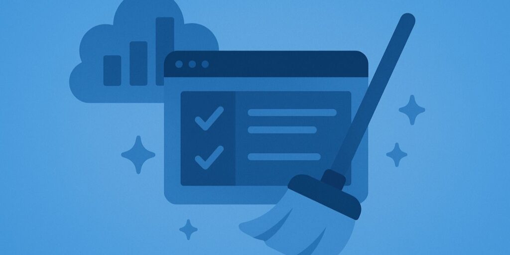 cleaning icon on a computer