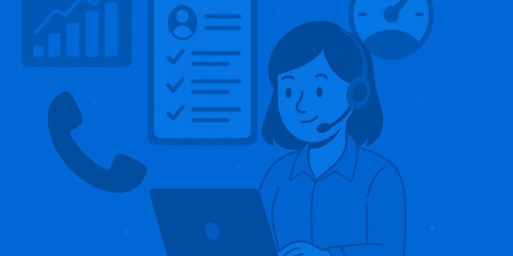 call center woman talking