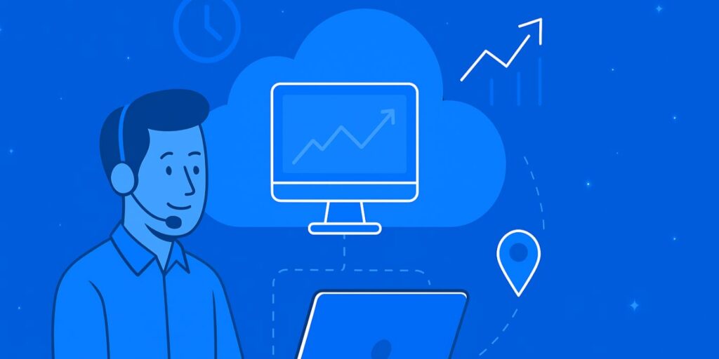 call center boy talking