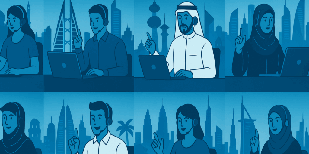 Setting up a call center in Saudia Arab animation